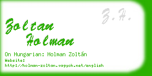 zoltan holman business card